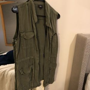 Army Green Over Sized Vest